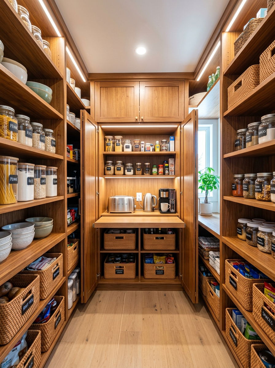 Hidden pantry appliance shelf - 30 hidden toaster garage ideas aesthetic