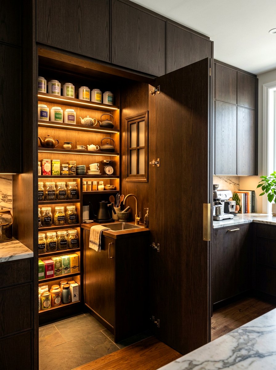 Hidden pantry tea room - 30 hidden tea pantry ideas