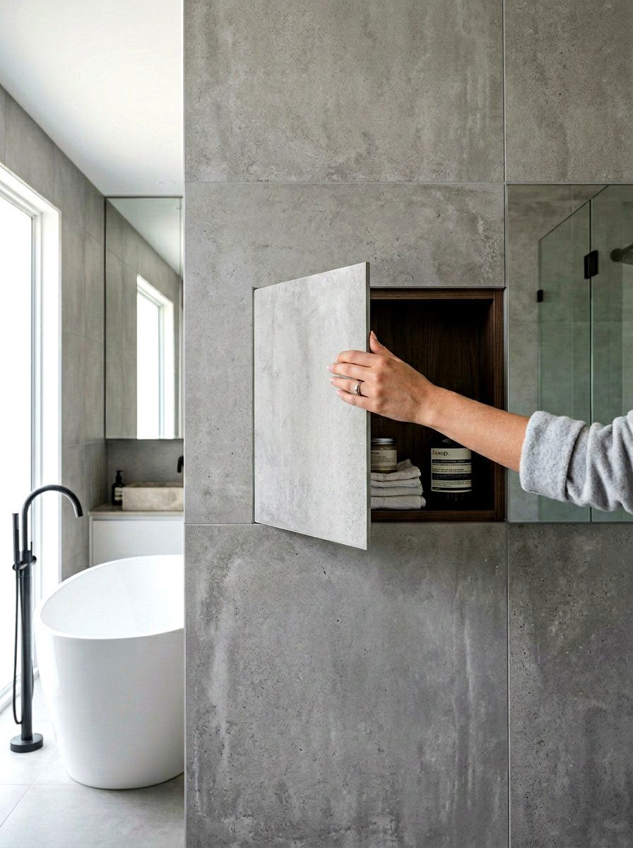 Hidden push open niche - 30 recessed medicine niche ideas