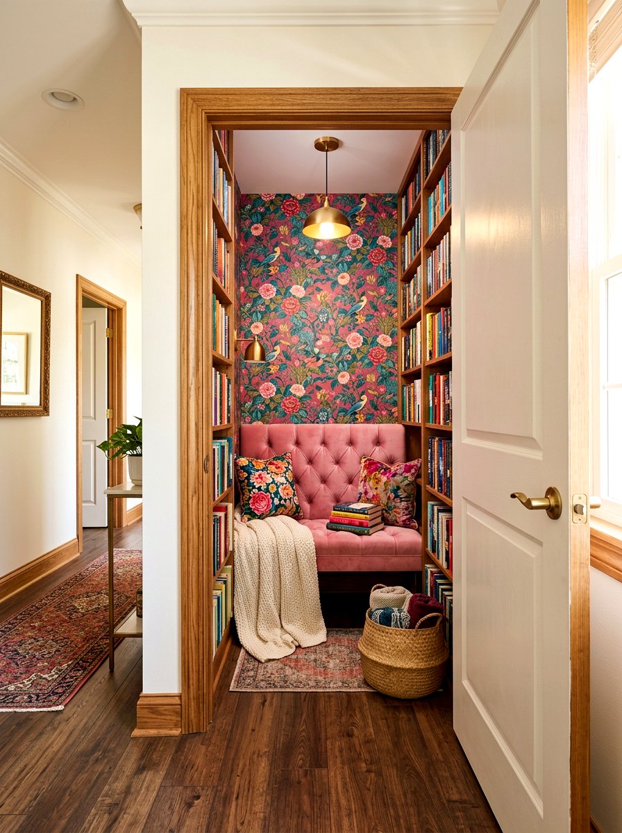 Hidden reading closet - 30 hallway reading nook ideas