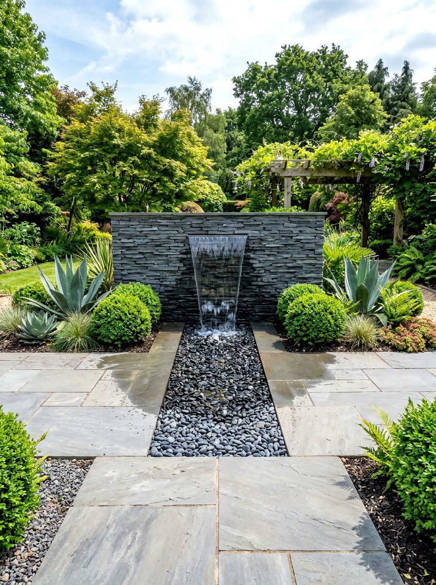 Hidden reservoir waterfall - 30 pondless waterfall ideas