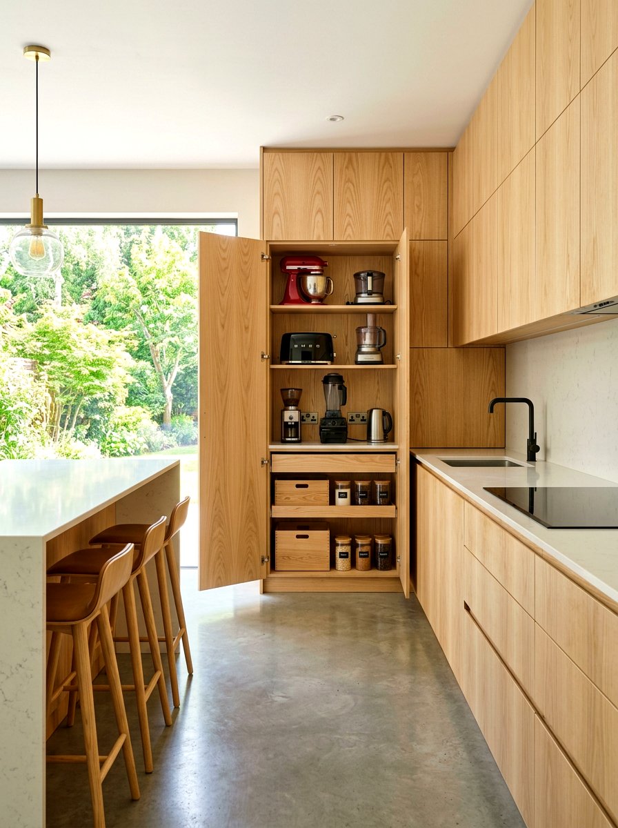 Hidden storage kitchen - 30 Japandi kitchen ideas