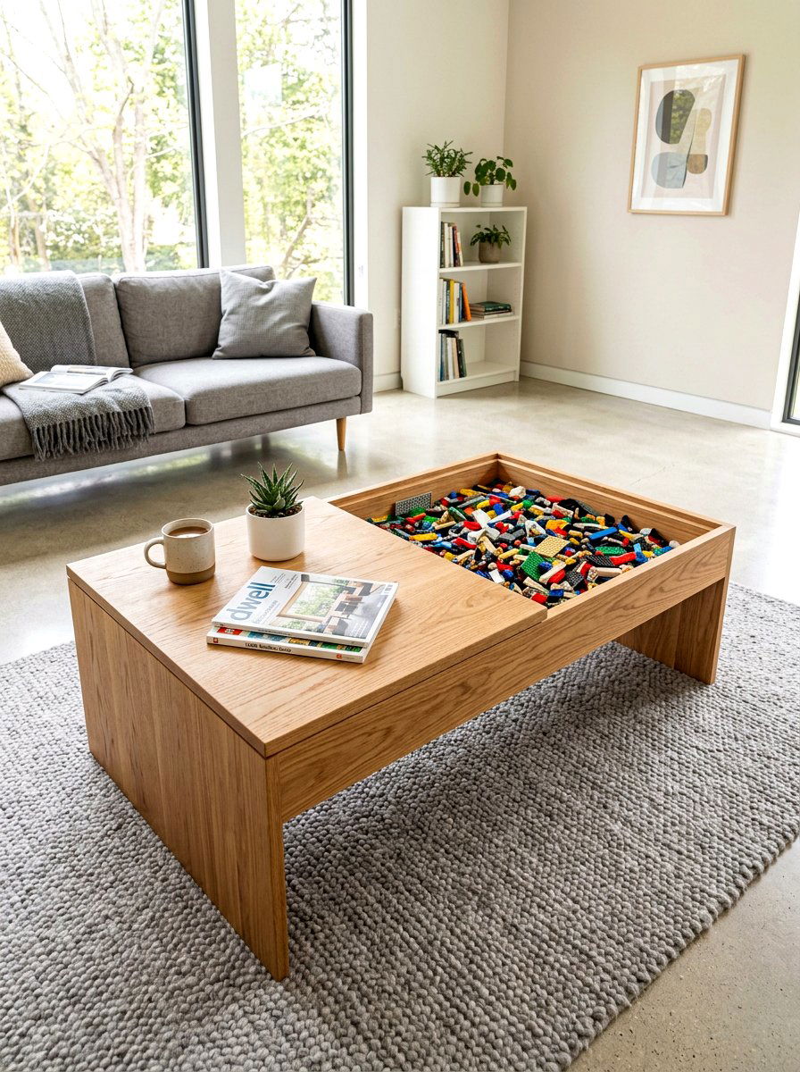 Hidden storage lego table - 30 lego table ideas