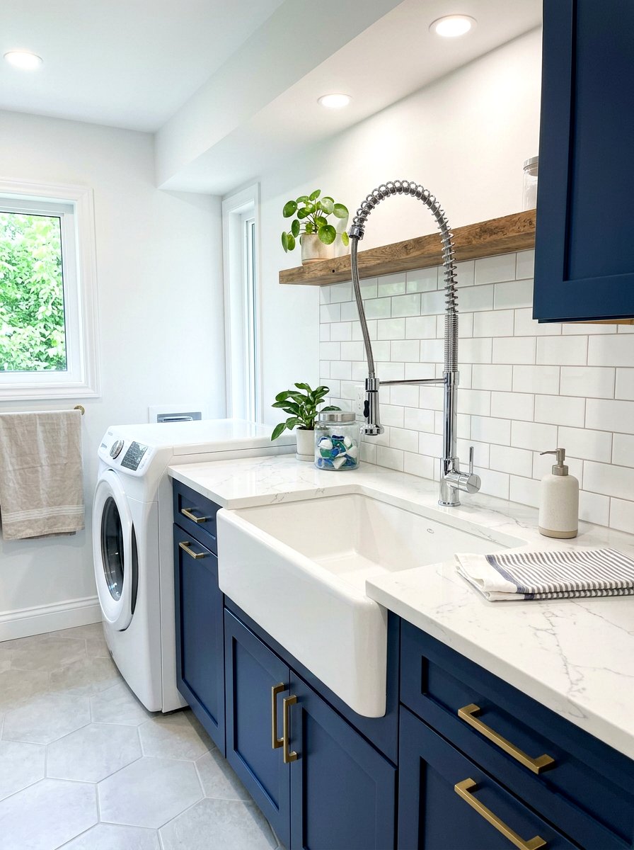 High Arc Faucet Sink - 30 laundry room sink ideas