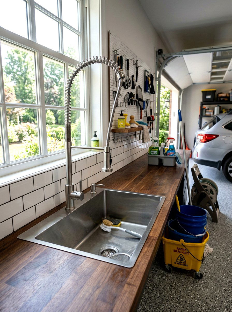 High Arc Garage Faucet - 30 garage sink station ideas