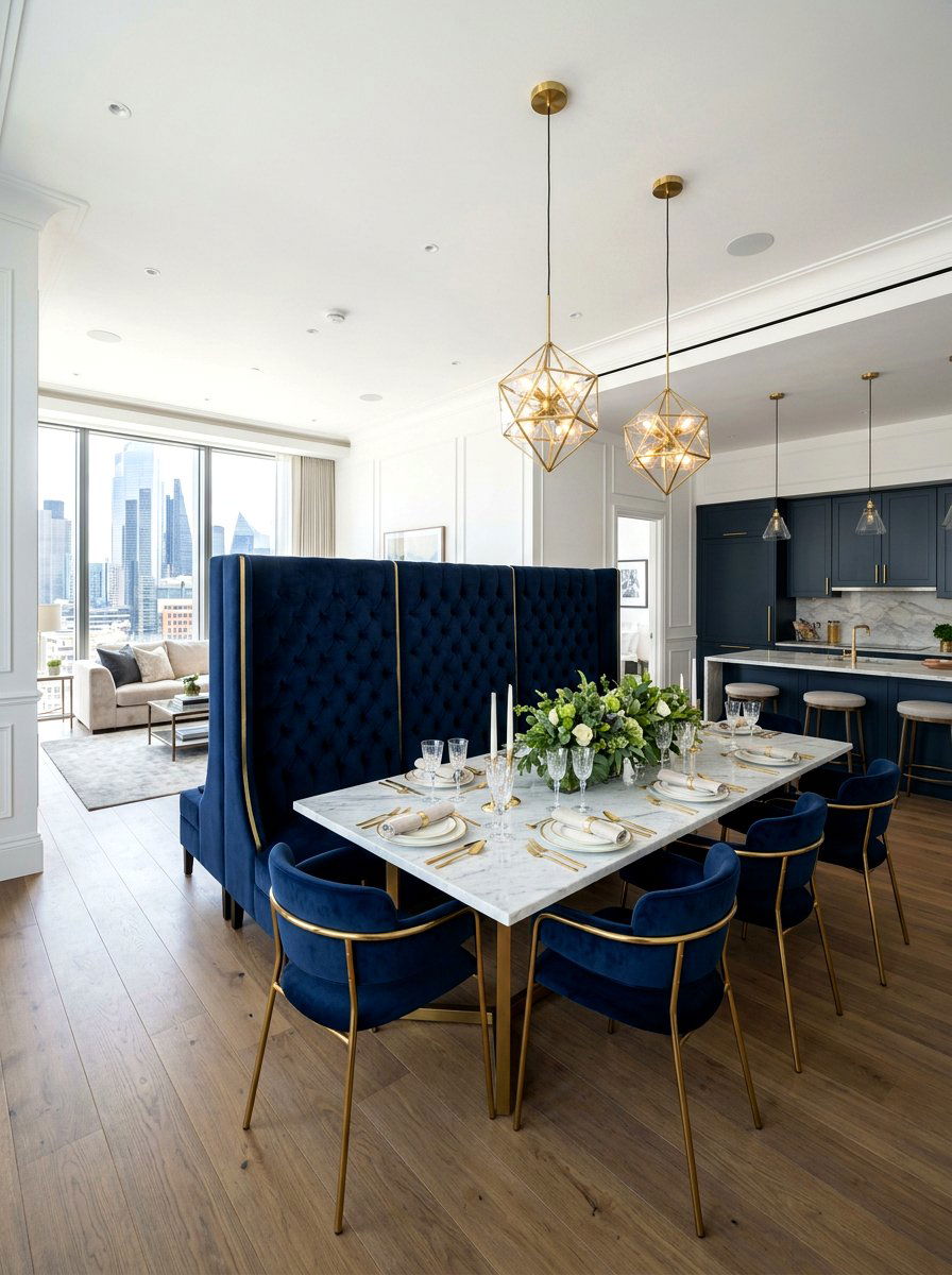 High Back Banquette - 30 banquette dining room aesthetic ideas