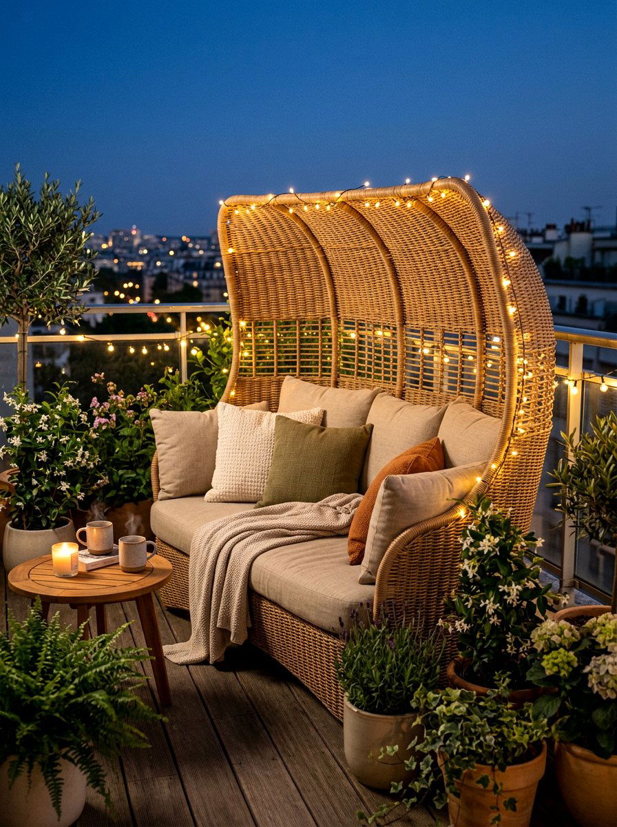 High Back Curved Privacy Sofa - 30 curved patio sofa ideas