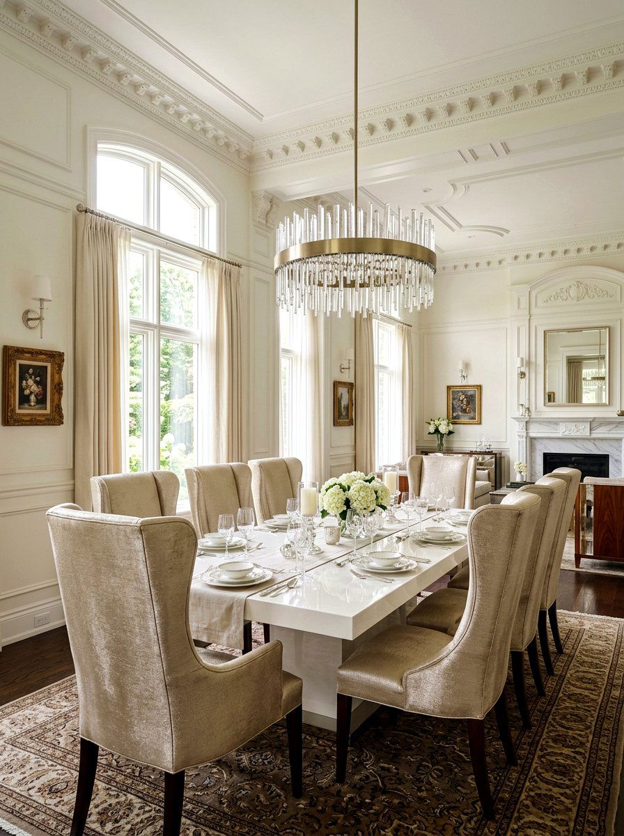 High Back Dining Chairs - 30 upholstered dining chair ideas