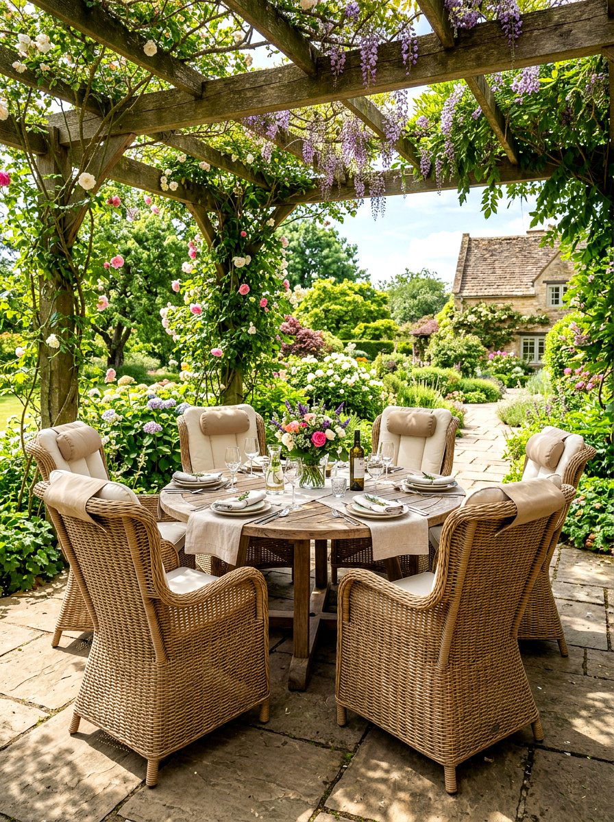 High Back Wicker Armchairs - 30 all weather wicker patio ideas