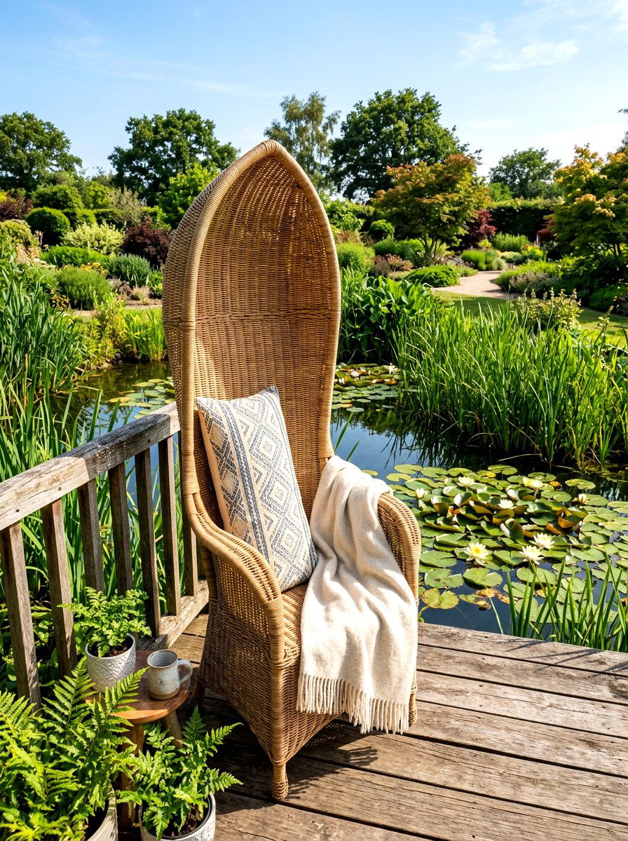 High Back Woven Chair - 30 cocoon patio chair ideas