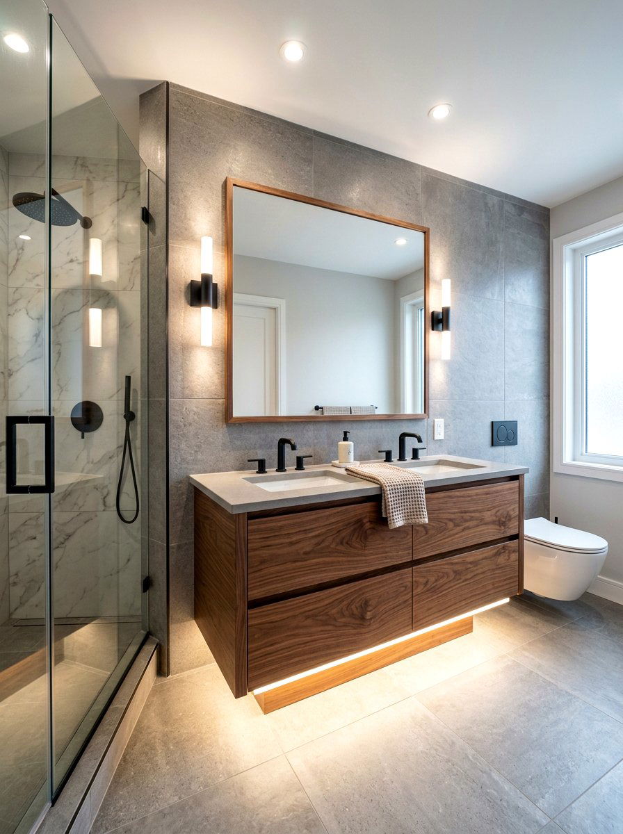 High CRI bathroom lighting - 30 toe kick bathroom lighting ideas