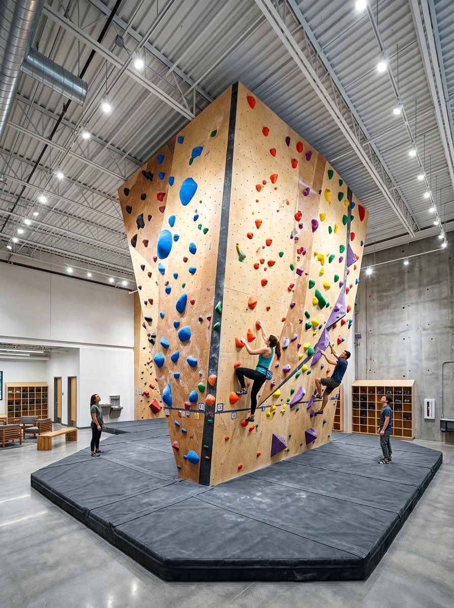 High Ceiling Bouldering - 30 climbing wall playroom ideas
