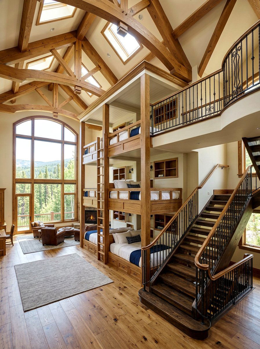 High Ceiling Built In Bunk Beds - 30 built in bunk room ideas