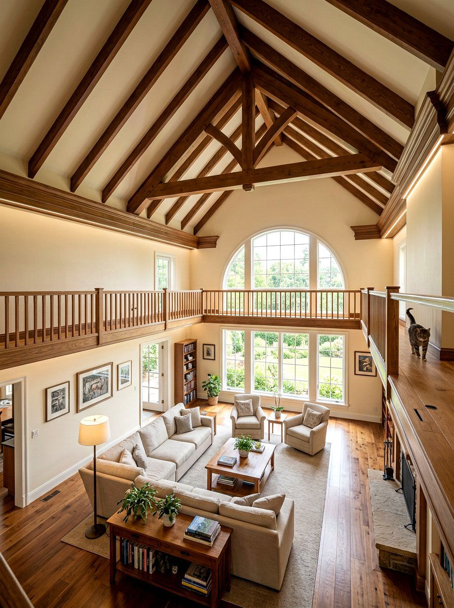 High Ceiling Cat Catwalk - 30 cat room ideas