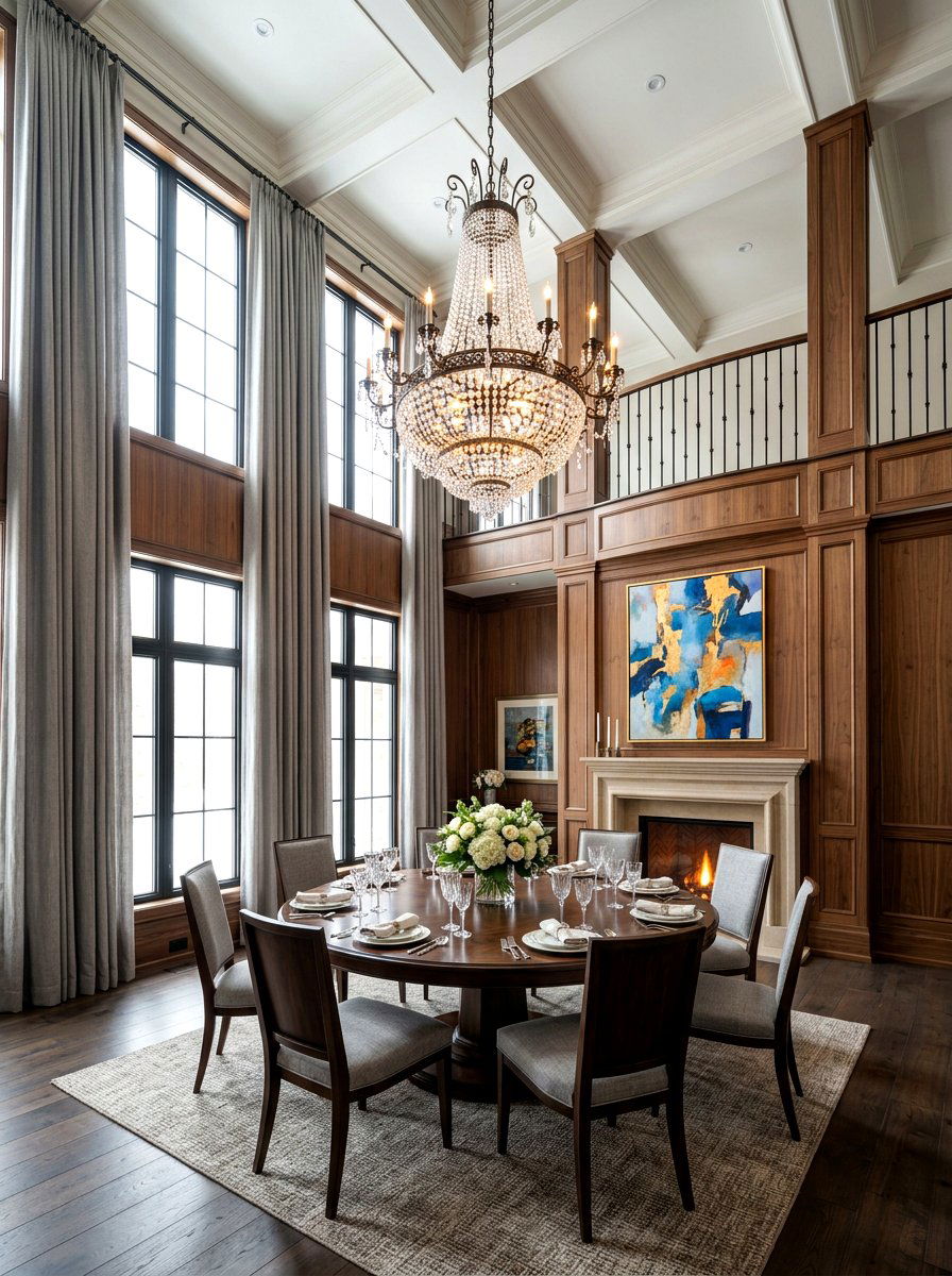 High Ceiling Dining Room - 30 elegant dining room ideas