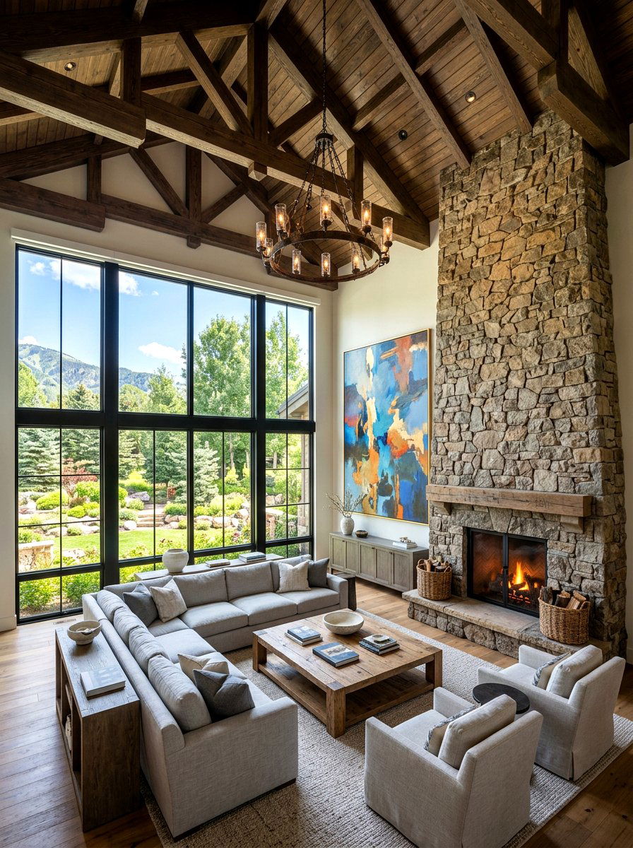 High Ceiling Family Room - 30 family room decor ideas