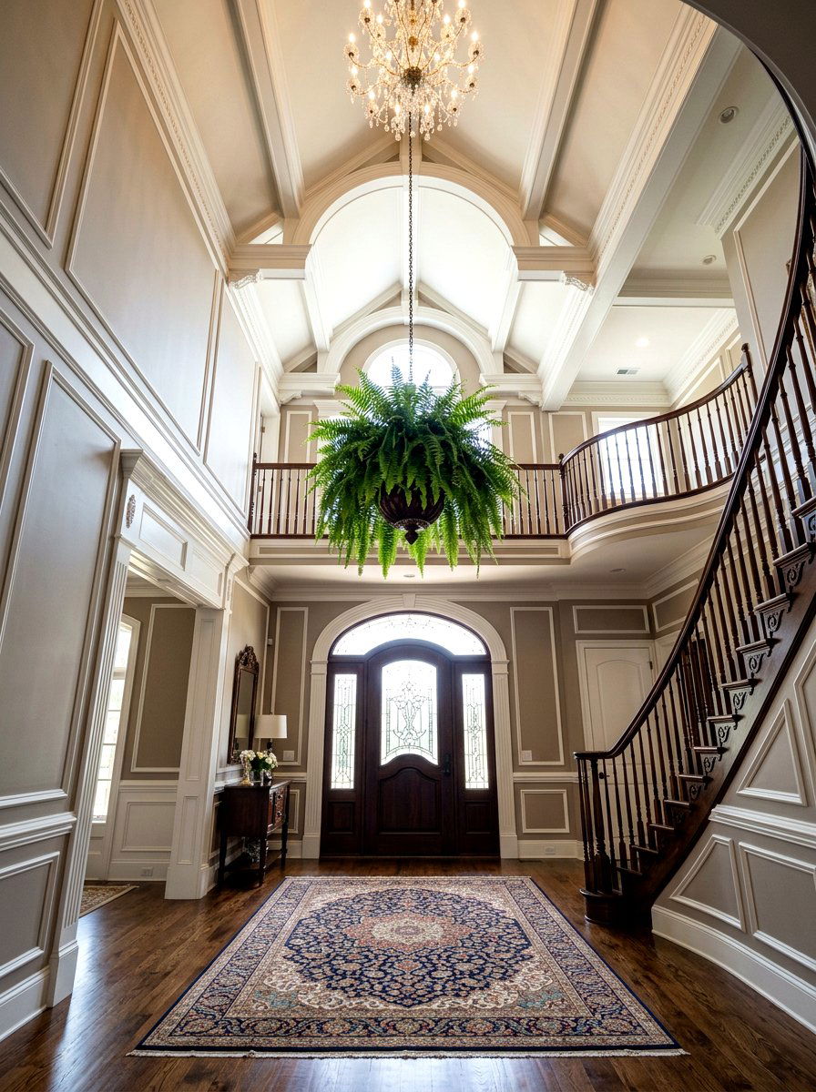 High Ceiling Fern - 30 hanging fern indoor ideas