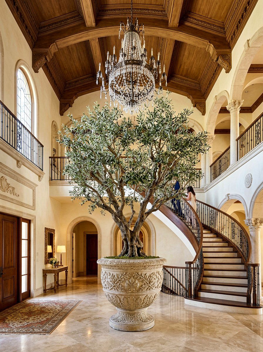 High Ceiling Foyer Olive Tree - 30 olive tree decor ideas