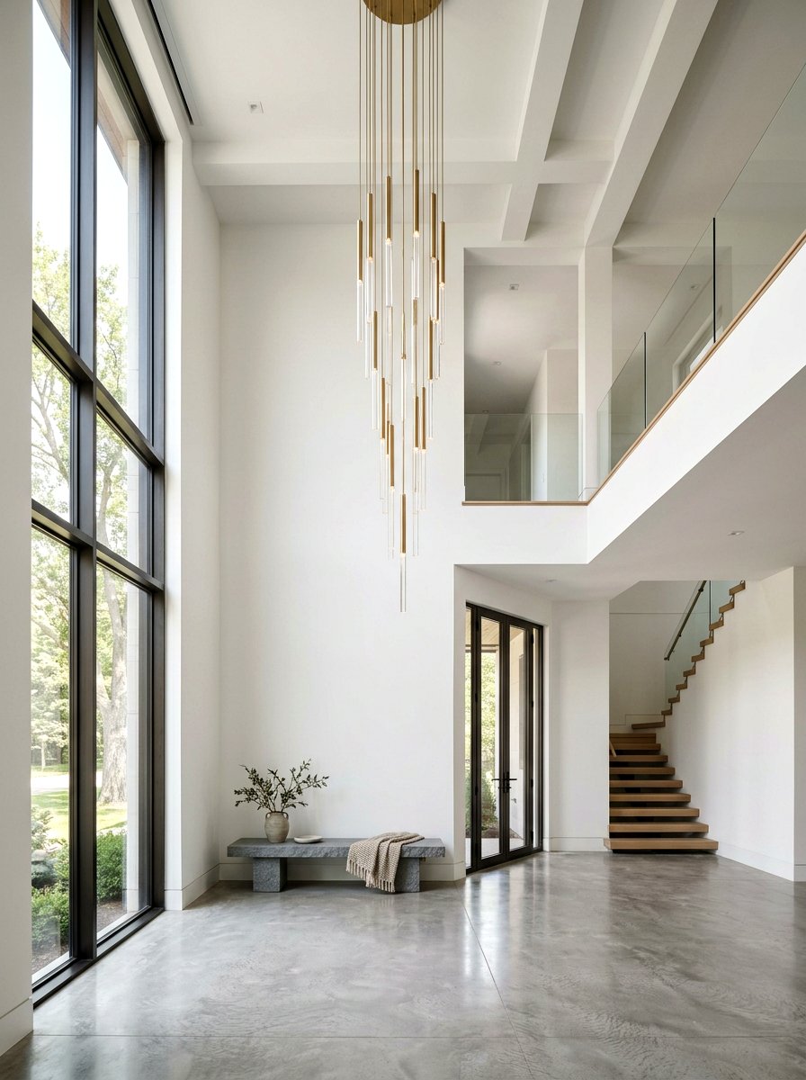 High Ceiling Foyer - 30 quiet luxury entryway ideas