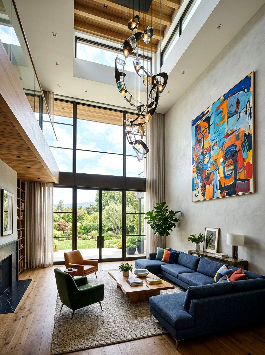 High Ceiling Living Room - 30 modern living room ideas