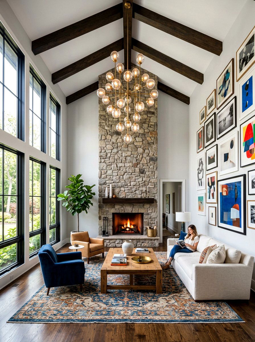 High Ceiling Living Room - 30 collected luxury living room ideas