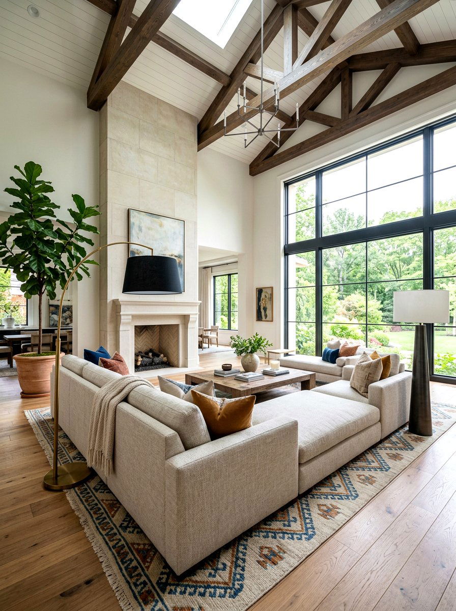 High Ceiling Living Room Sectional - 30 sofa chaise layout ideas