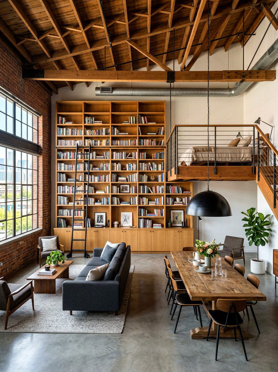 High Ceiling Loft - 30 editorial studio apartment ideas