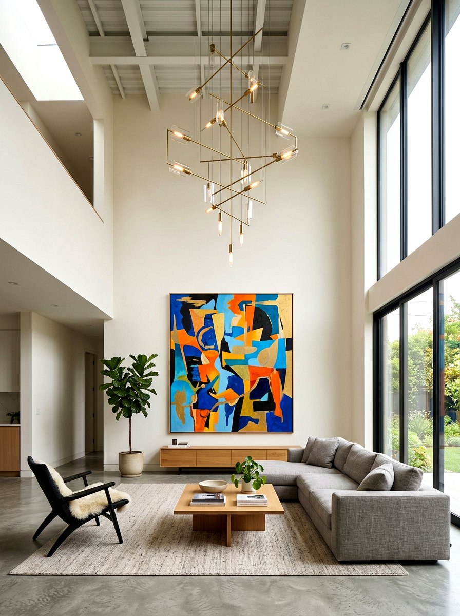 High Ceiling Minimalist Living Room - 30 minimalist living room decor ideas