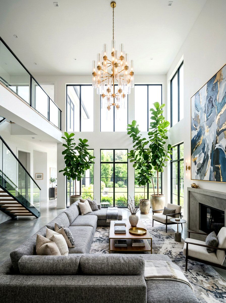 High Ceiling Sitting Room - 30 sitting room ideas