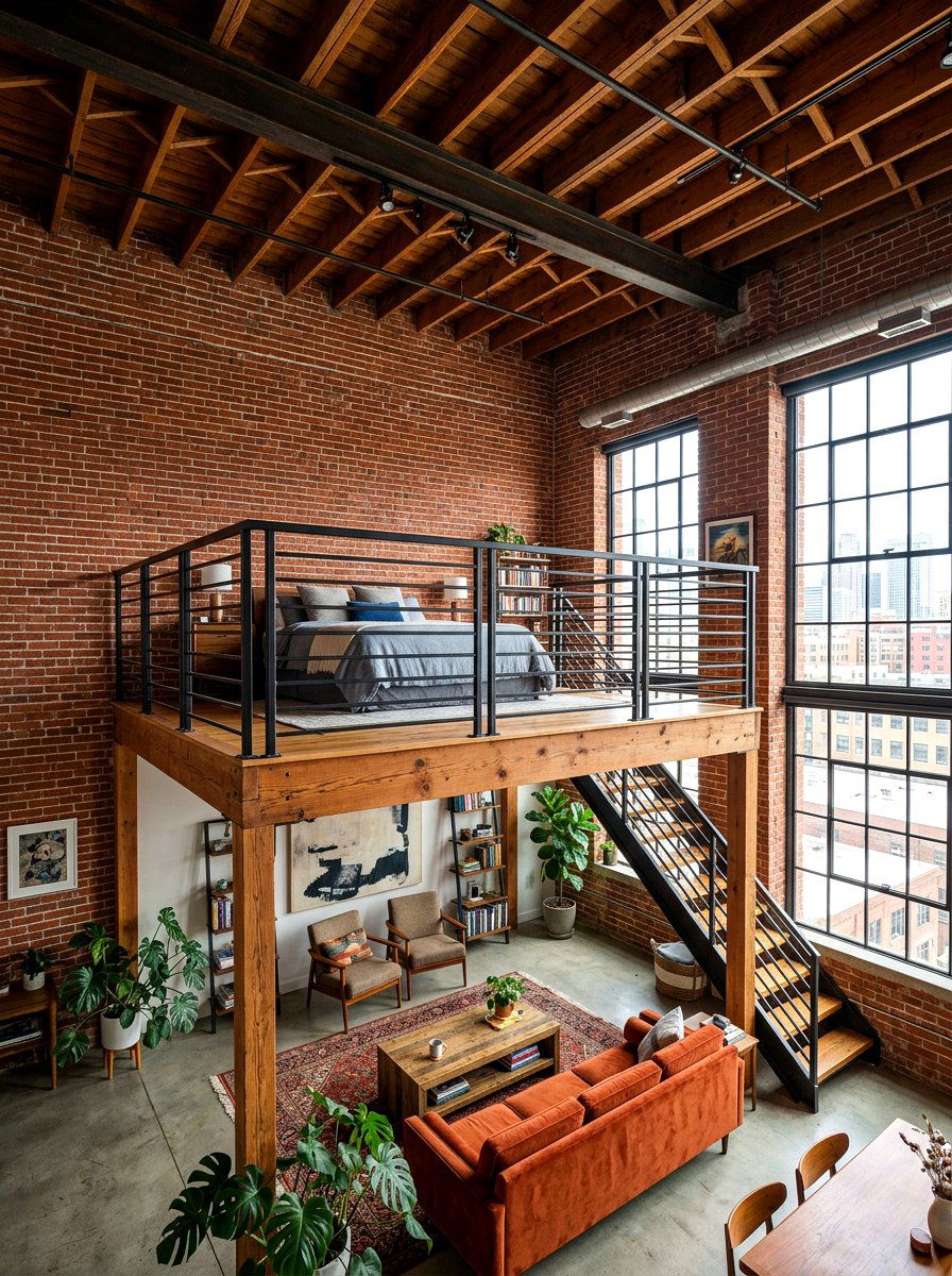 High Ceiling Studio Loft Bed - 30 loft bed studio apartment ideas