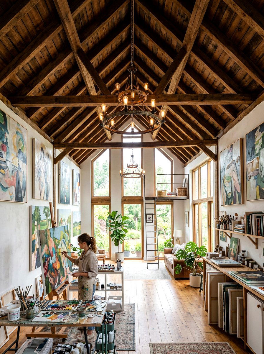 High Ceiling Studio - 30 office shed ideas
