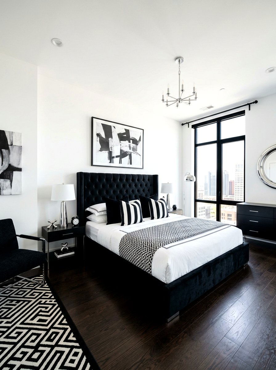 High Contrast Bedroom - 30 couture bedroom ideas