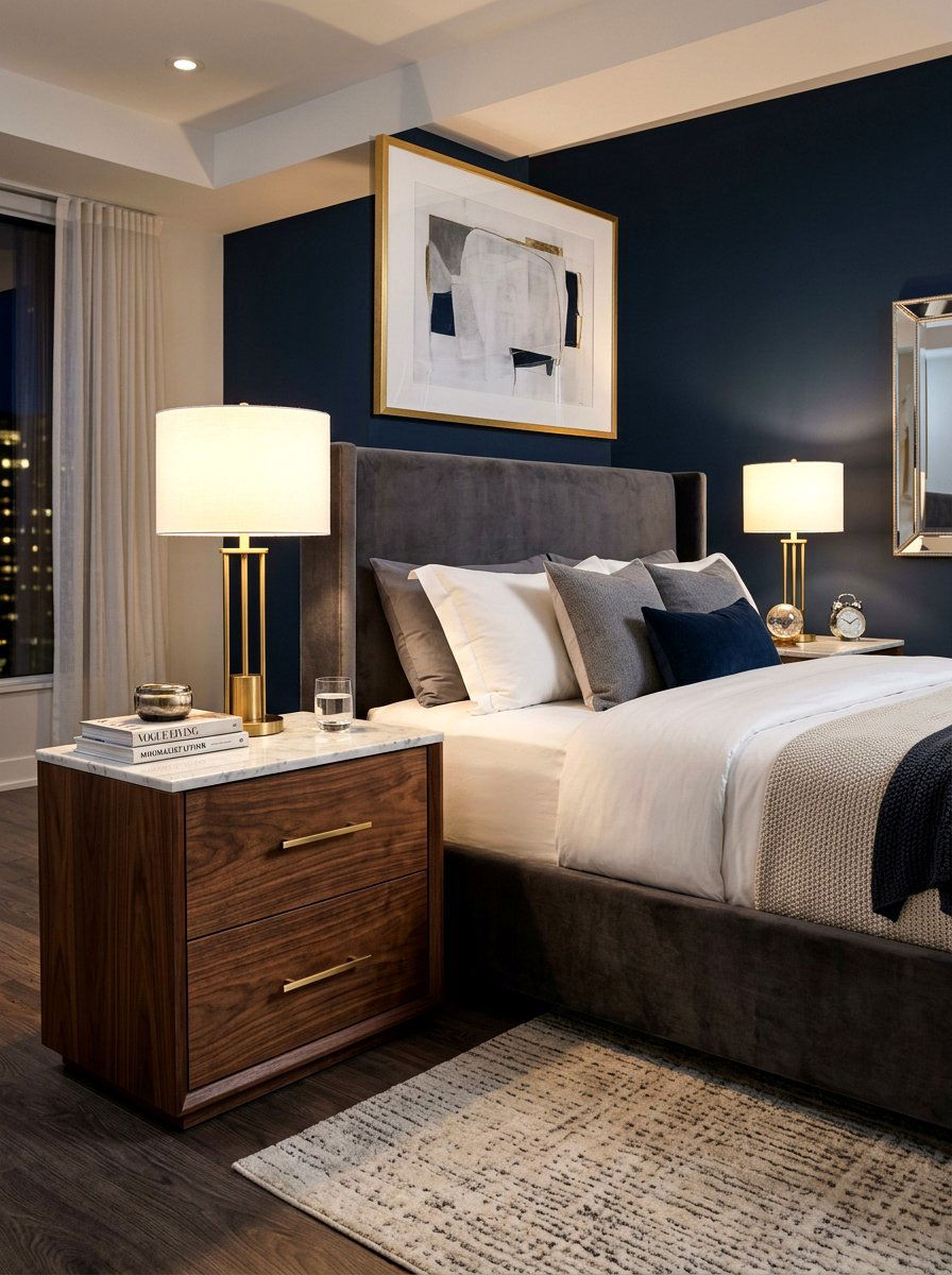 High End Nightstand - 30 five star bedroom ideas