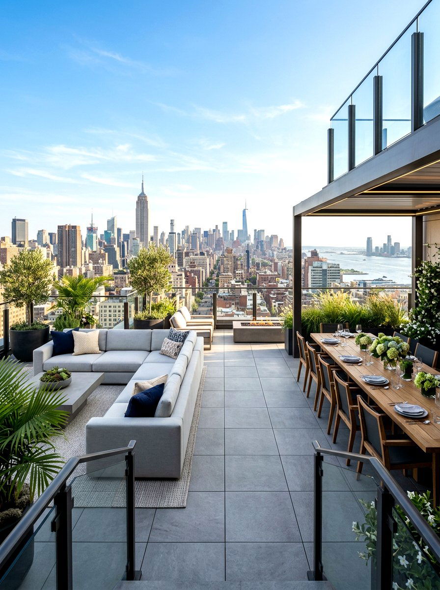 High End Penthouse Terrace - 30 boutique hotel patio ideas
