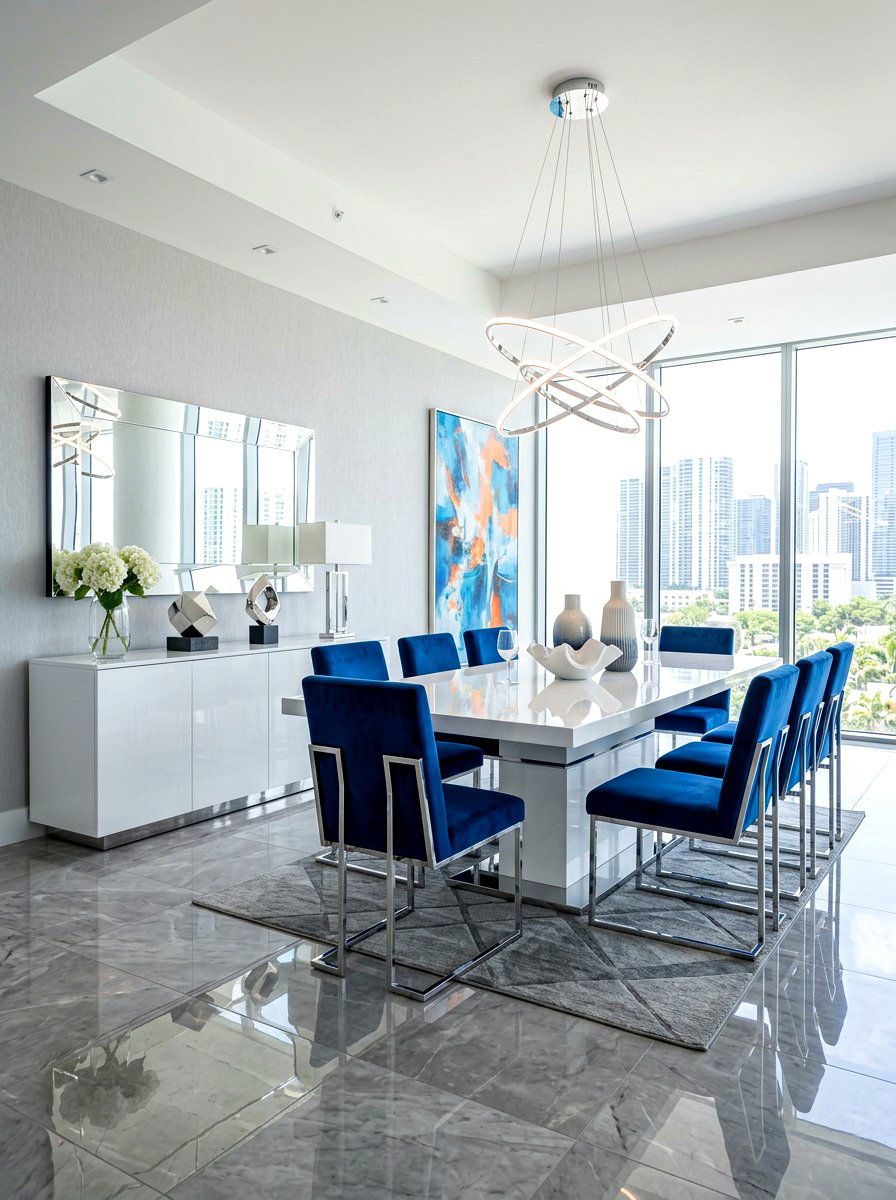 High Gloss Dining Room - 30 modern dining room ideas