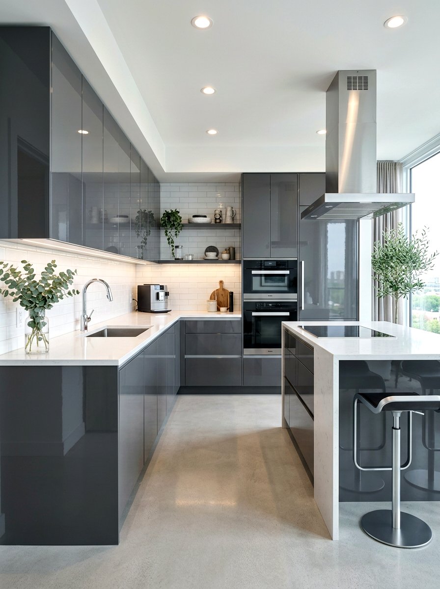 High Gloss Kitchen Cabinets - 30 kitchen cabinet ideas