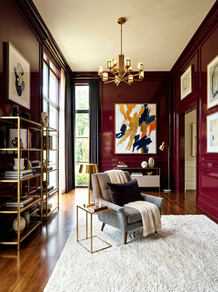 High Gloss Lacquer Room - 30 reading den ideas