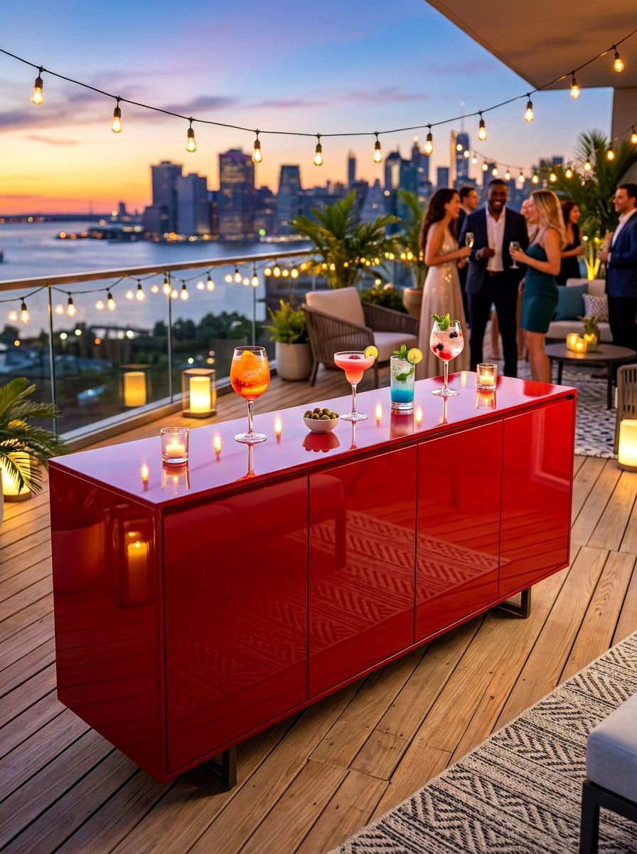 High Gloss Outdoor Sideboard - 30 outdoor sideboard ideas