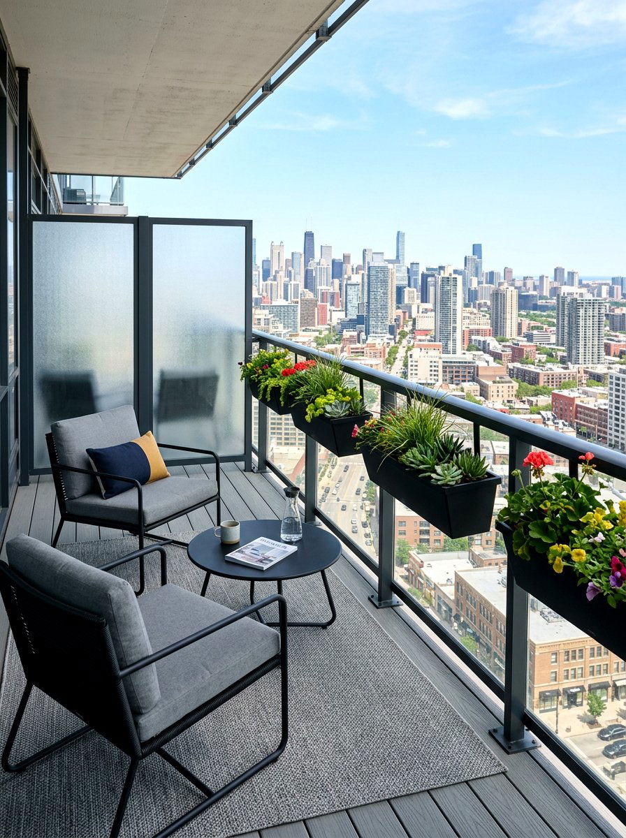 High Rise Balcony Lounge - 30 luxury patio lounge ideas