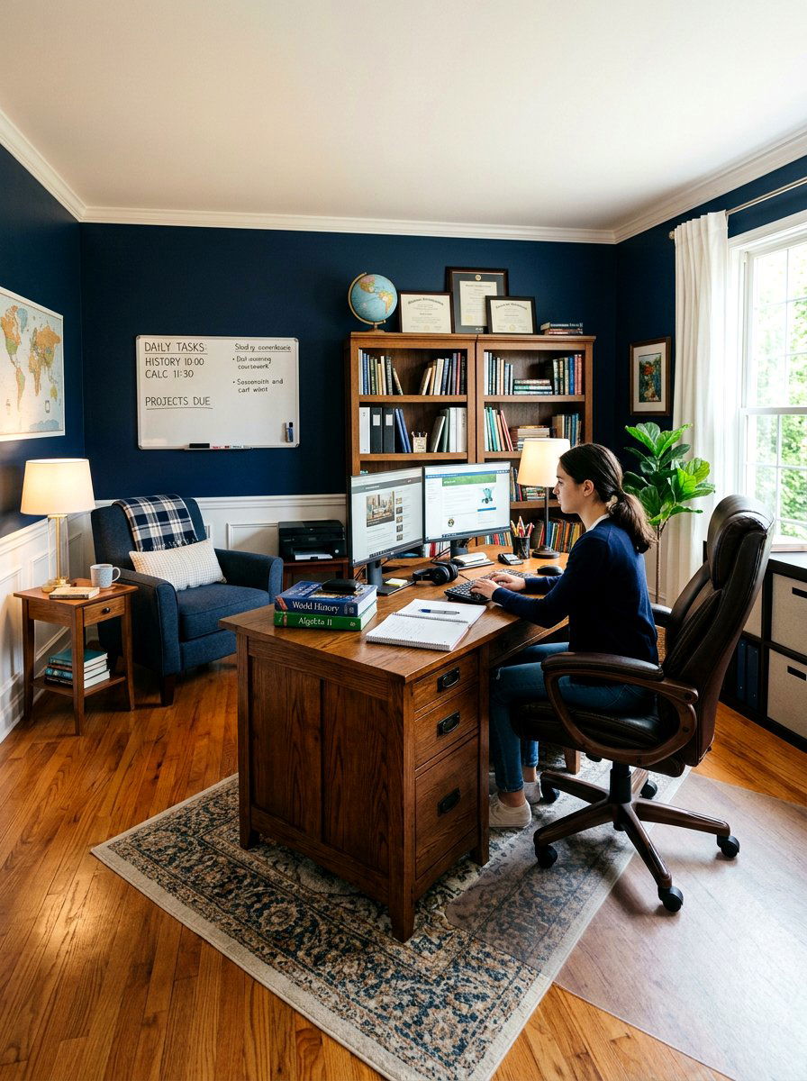 High School Homeschool Room - 30 home schoolroom ideas