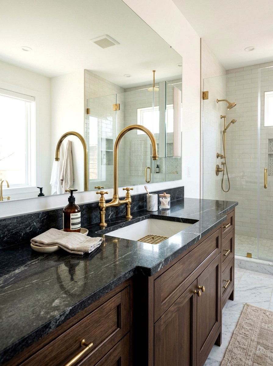 High Spout Bridge Faucet - 30 bridge faucet bathroom ideas