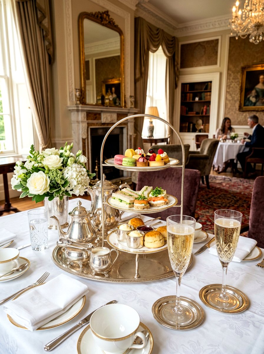 High Tea Champagne Flutes - 30 English tea tablescape ideas