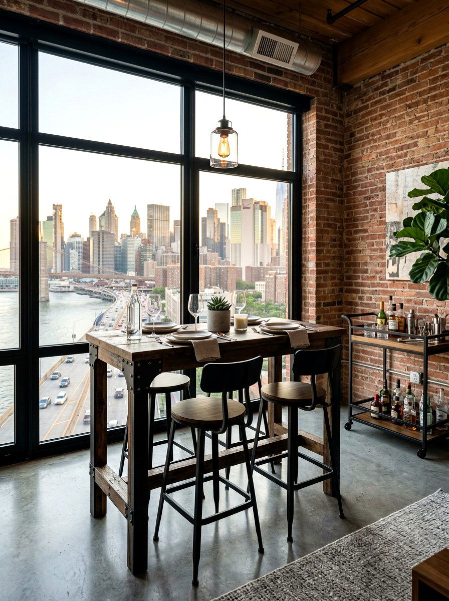 High Top Bar Table - 30 tiny dining nook apartment ideas