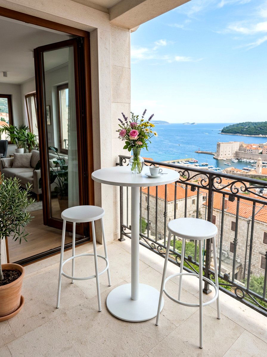 High Top Cafe Table - 30 tiny balcony seating ideas