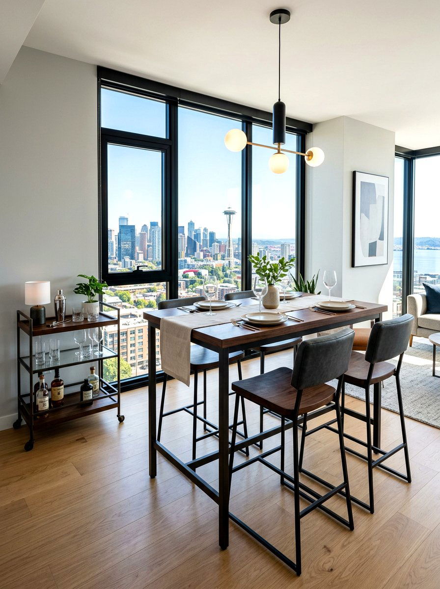 High Top Dining Area - 30 apartment dining room ideas