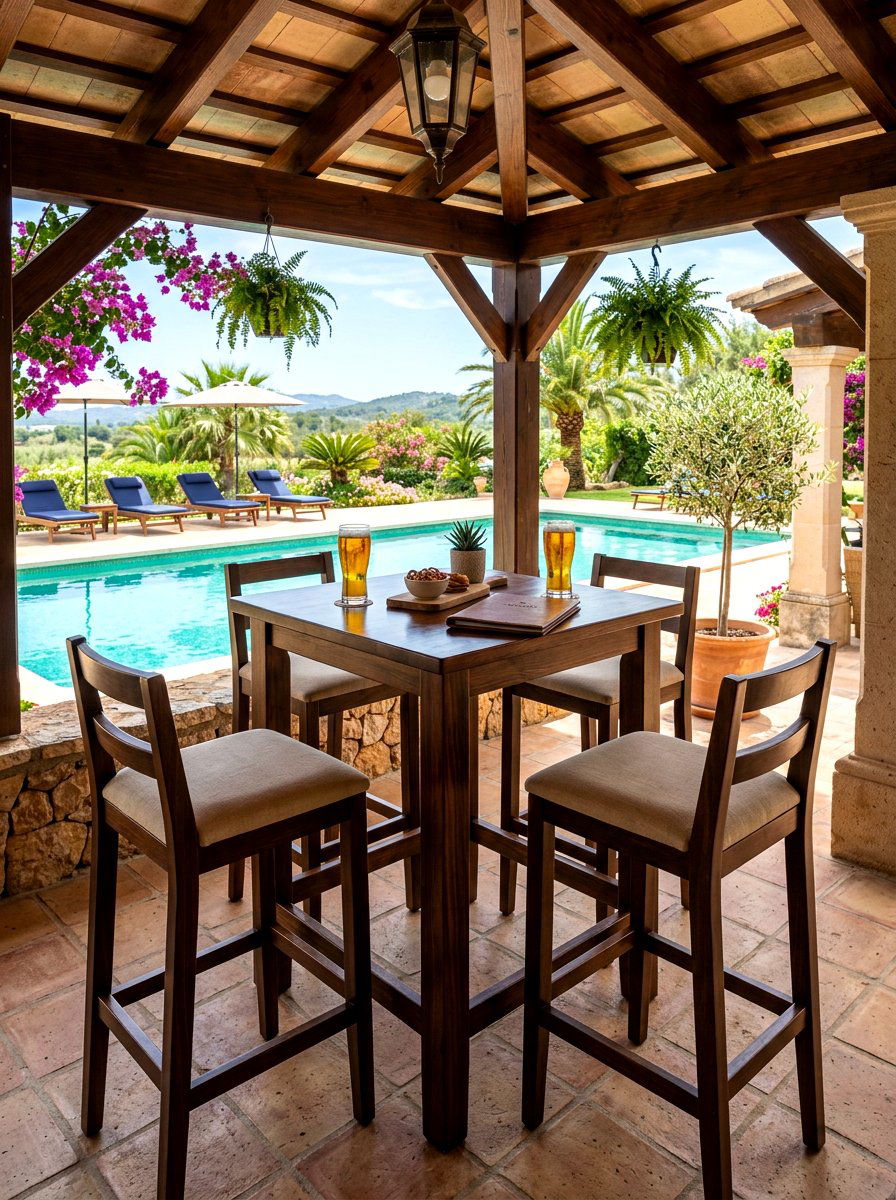 High Top Patio Table - 30 pavilion seating arrangement ideas