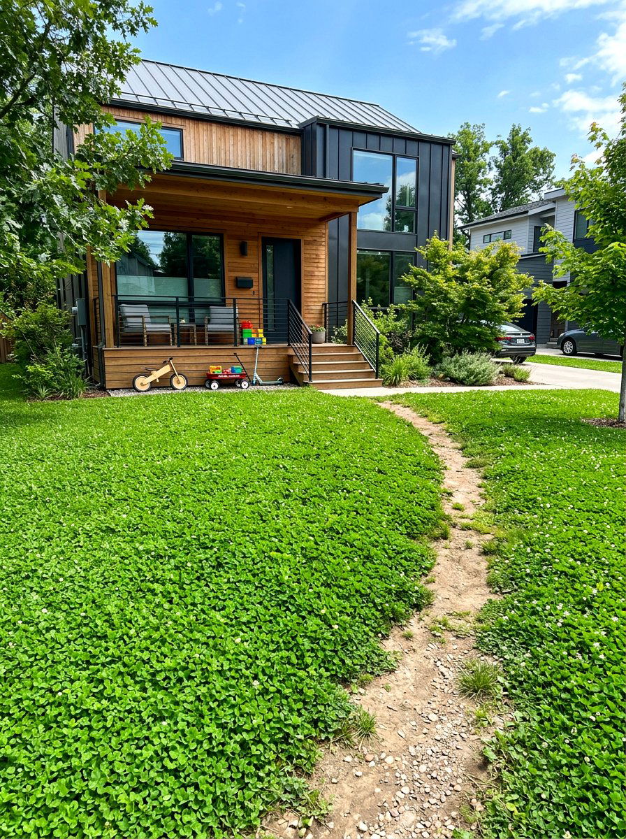 High Traffic Microclover - 30 clover front lawn ideas