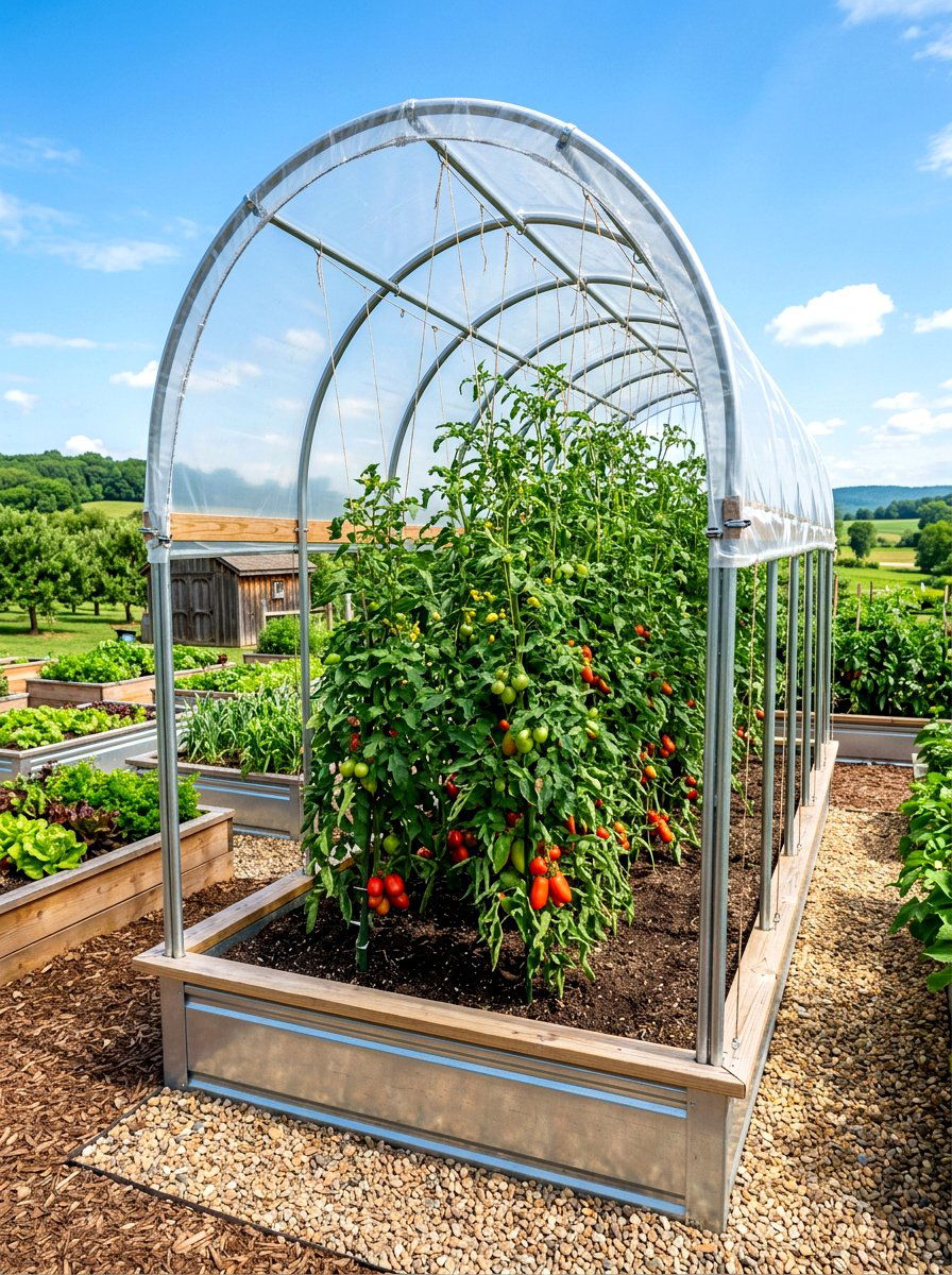 High Tunnel Raised Bed Cover - 30 raised bed cover ideas