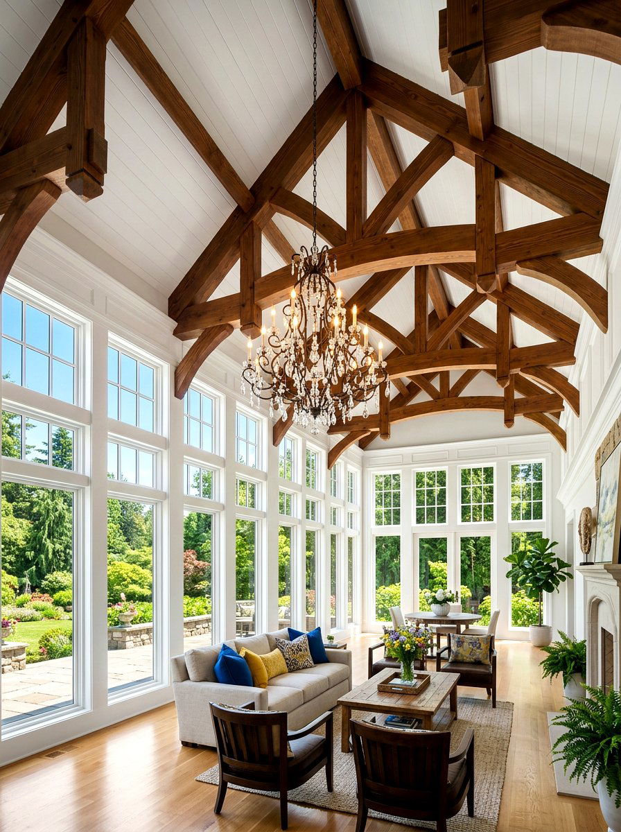 High Vaulted Ceiling Sunroom - 30 sun filled sitting room ideas
