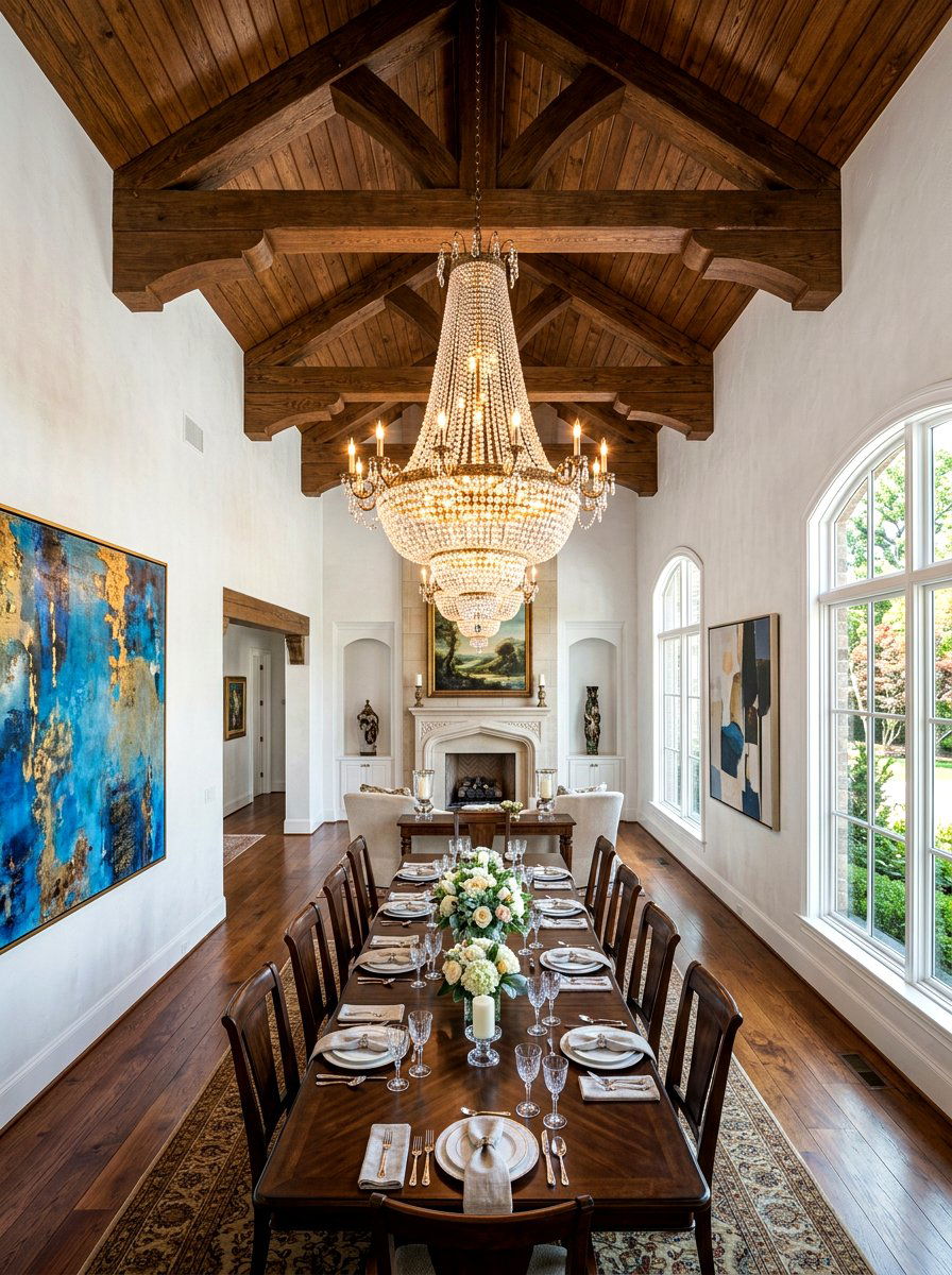High Vaulted Dining Room - 30 editorial dining room ideas